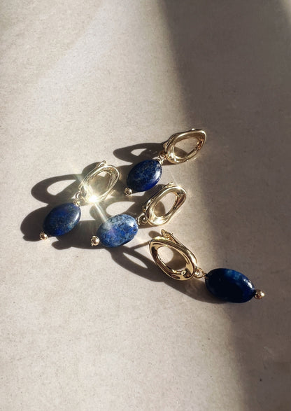 עגילי ״לאפיס״ | "LAPIS" earrings