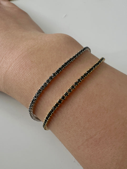 Black TENNIS bracelet | צמיד טניס שחור